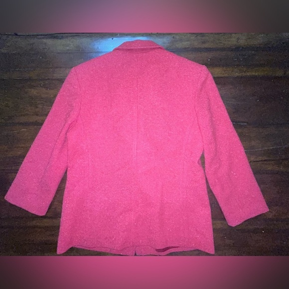 Pendleton Red 100%Virgin Wool ButtonUP Blazer Size Petite - Picture 6 of 6